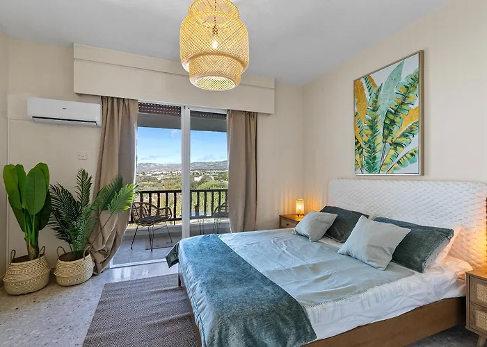 度假居 Sea View Boho House With A Panoramic Terrace, 900 M To Klorakas