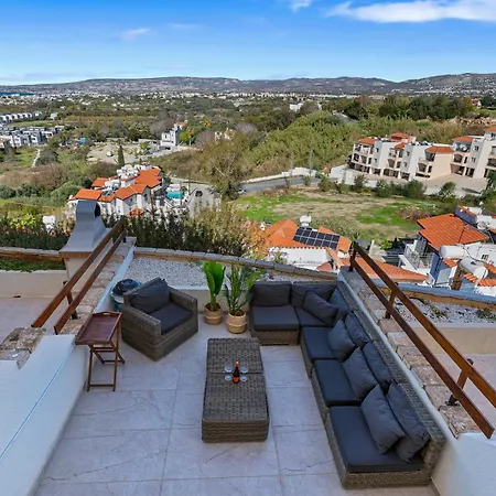 Sea View Boho House With A Panoramic Terrace, 900 M To * Klorakas